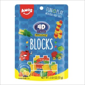 AMOS 4D LEGO BLOCKS Резинэн чихэр эвлүүлдэг тоглоомтой